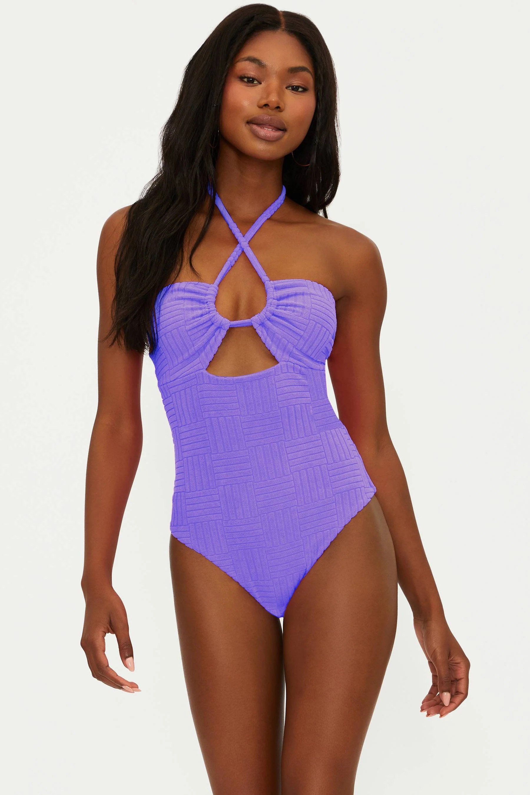 Phoenix One Piece Ultra Violet Terry | One Piece Swimsuit | Beach Riot | Beach Riot