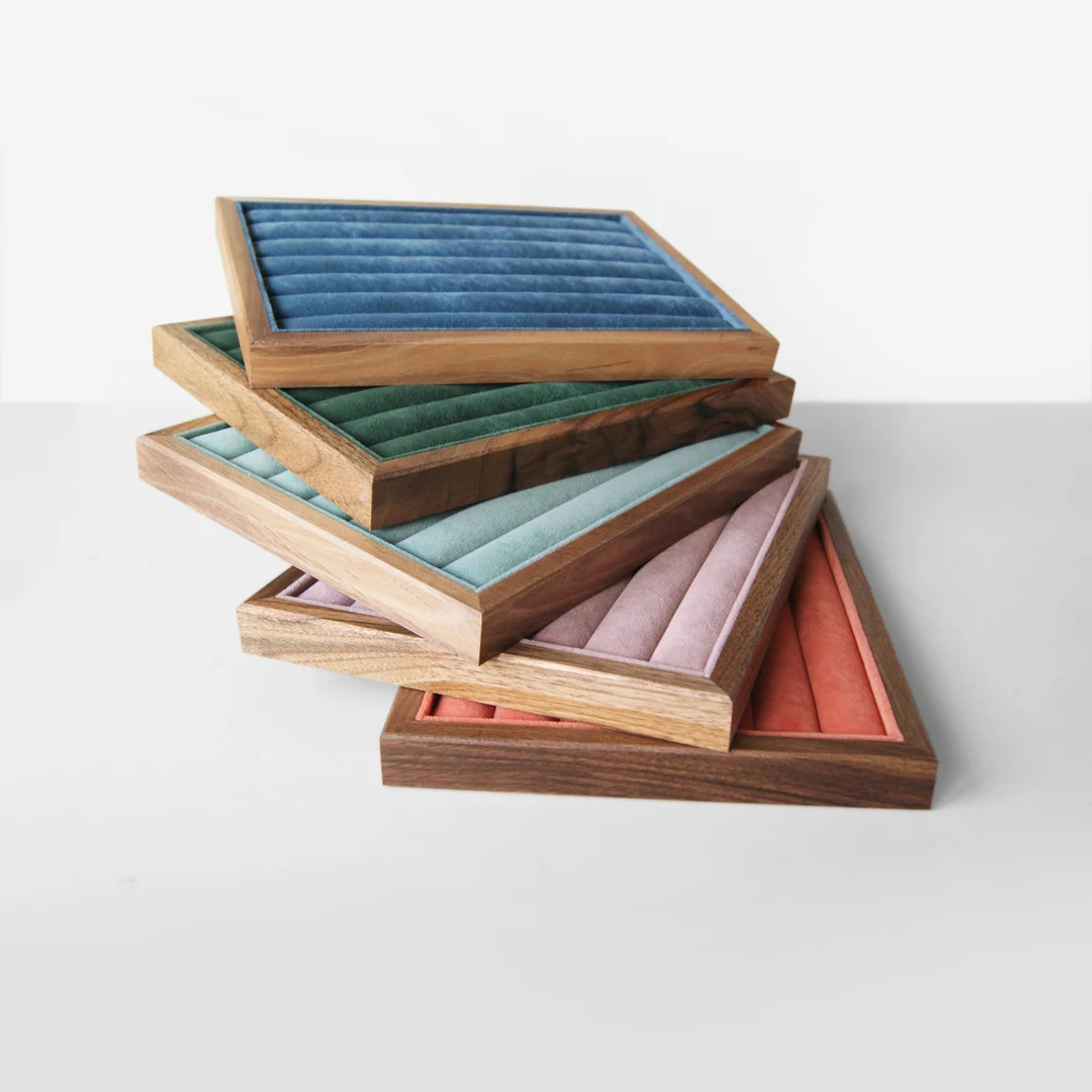 Wooden Jewelry Tray Organizer Earring Necklace Holder Nightstand Jewelry Display Ring Storage Ann... | Etsy (US)