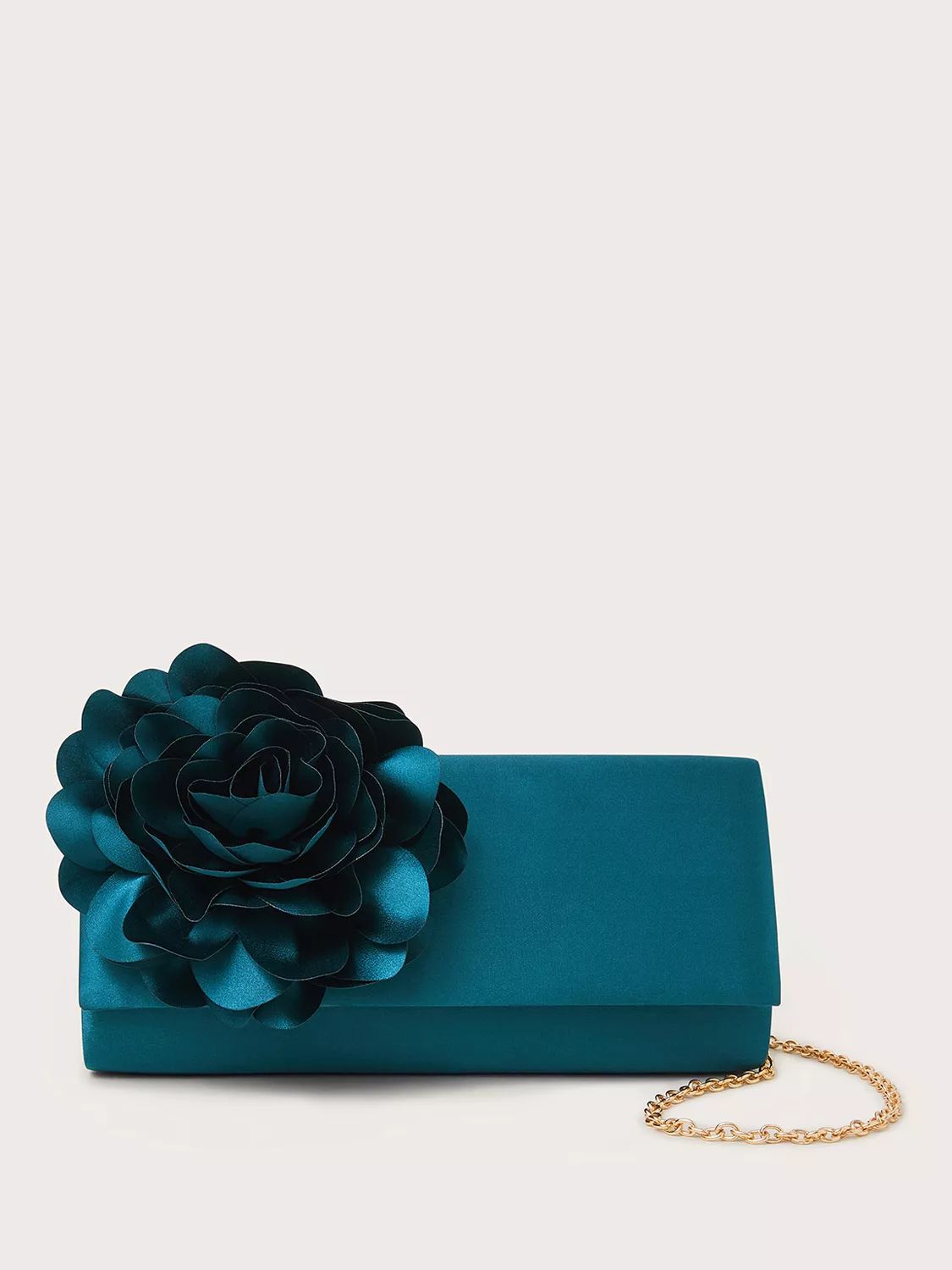 Monsoon Petal Flower Corsage Bag, Blue | John Lewis (UK)