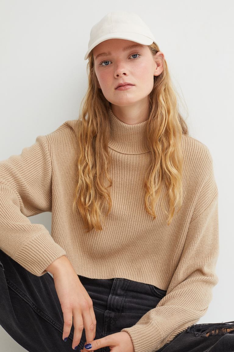 Cropped Turtleneck Sweater | H&M (US + CA)
