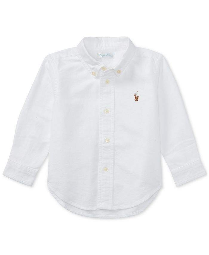 Ralph Lauren Baby Boys Solid Oxford Shirt | Macys (US)