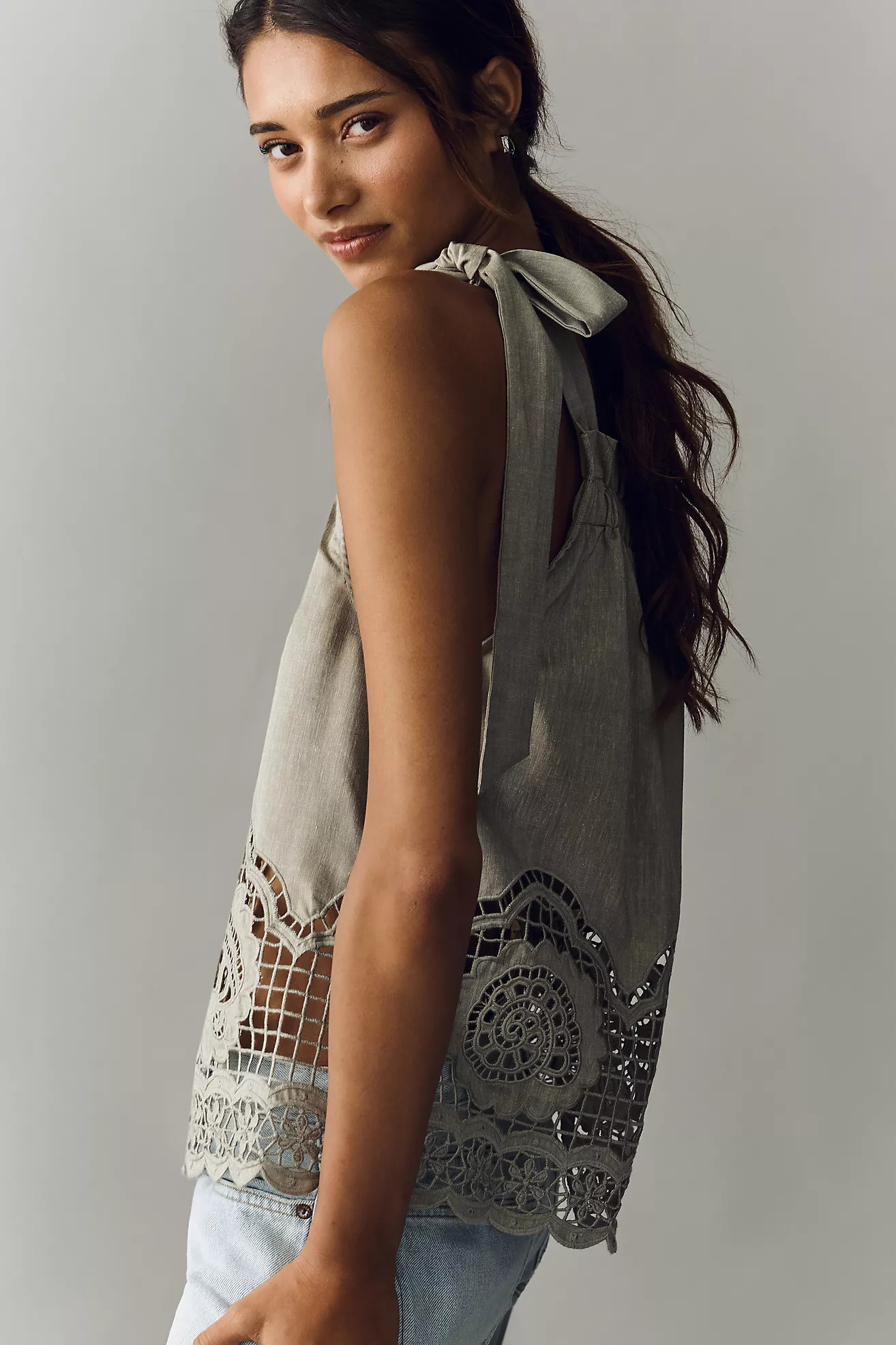 En Saison Adele Embroidered Tank | Anthropologie (US)