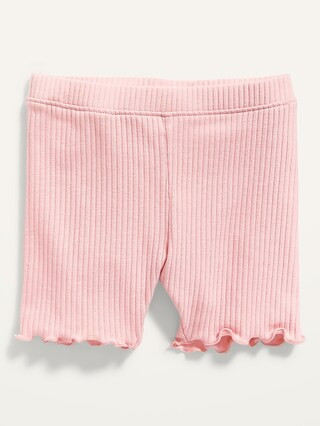 Lettuce-Edged Biker Shorts for Toddler Girls | Old Navy (US)