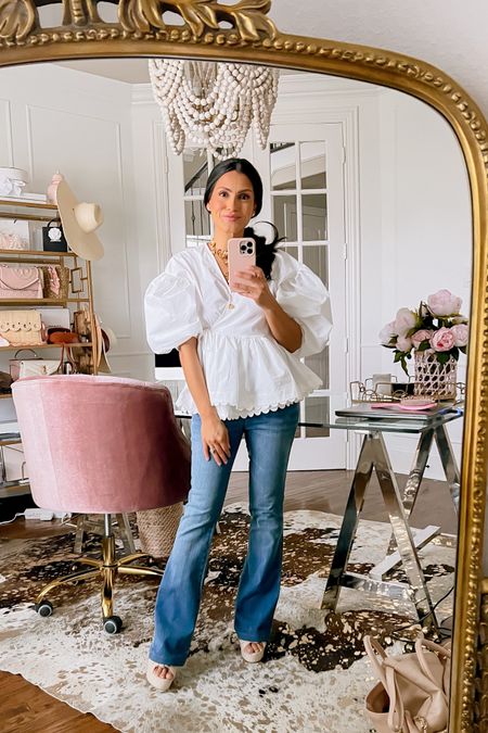 Spanx denim for the win 🥇 every single time. No zippers. No buttons. Amazing stretch. Wearing XS Petite.


Top is from Target.

White blouse, workwear, casual office style, denim and shirt, Target style, thanksgiving day outfit, work from home 

#LTKworkwear #LTKunder50