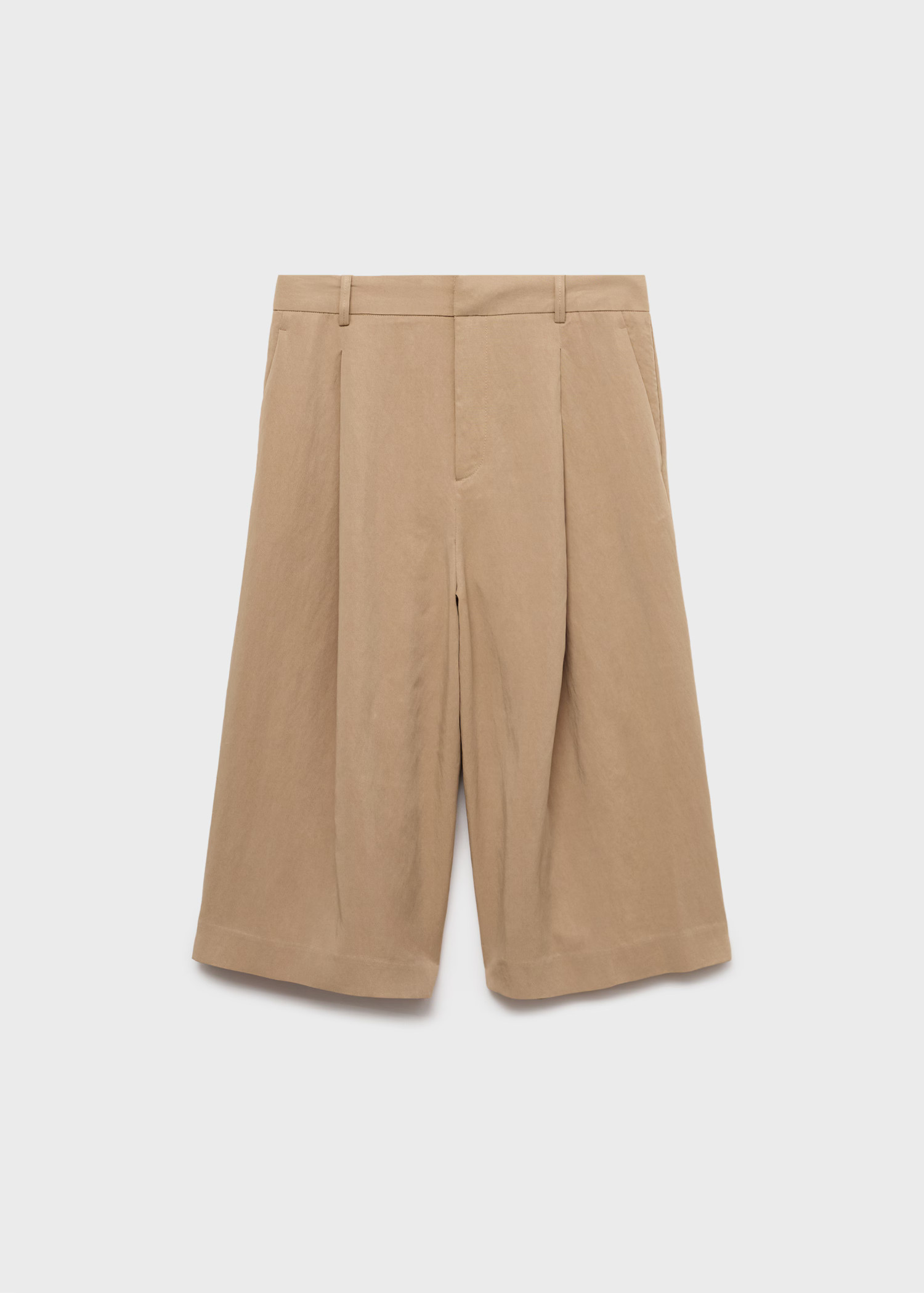 Bermuda Lyocell pinces - Femme | MANGO France métropolitaine | Mango EU