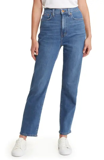 Madewell The Perfect Vintage High Waist Straight Leg Jeans in Bridgeview Wash at Nordstrom Rack, Size 27 | Nordstrom Rack
