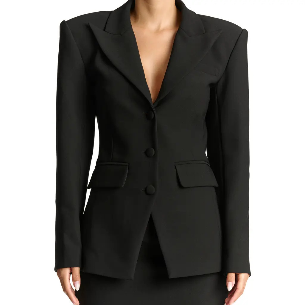 Naked Wardrobe Fitted Blazer in Black at Nordstrom, Size Small | Nordstrom