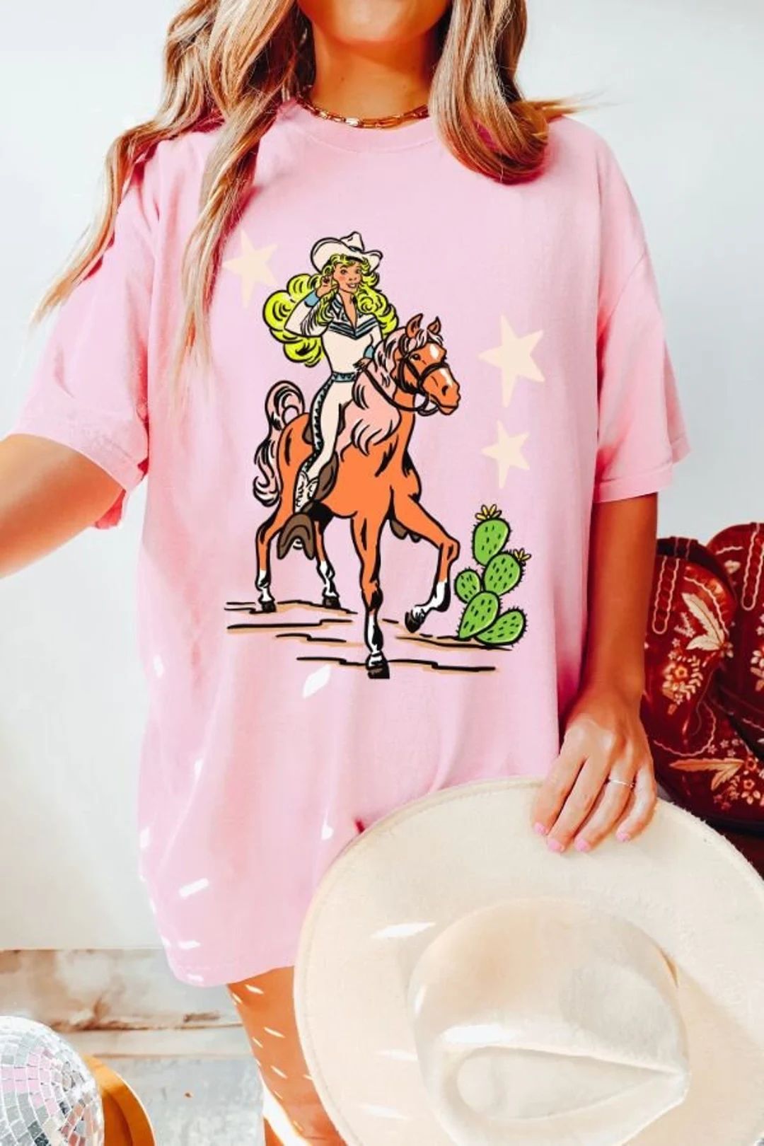 Western Graphic Tee, Retro Rodeo Doll Tshirt, Cowgirl Graphic T Shirt, Comfort Colors Shirt, West... | Etsy (US)