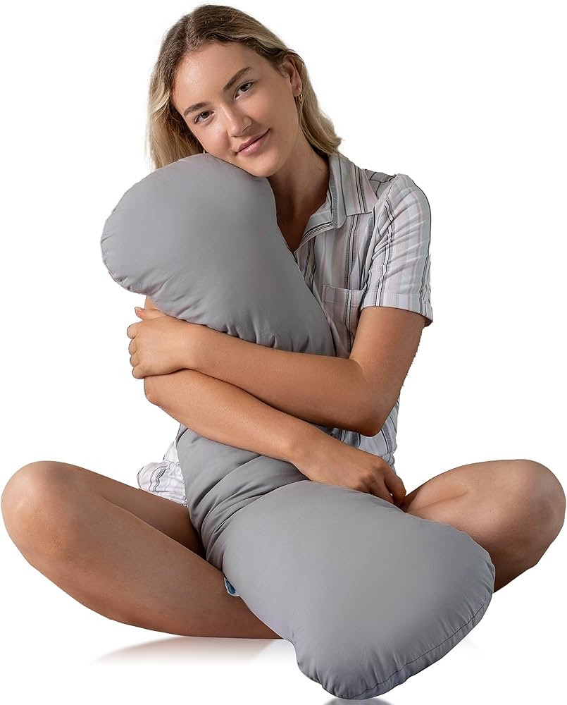 Weighted Body Pillow 6.5lbs - Weighted Pillow for Deeper Sleep - Cooling Body Pillows for Adults ... | Amazon (US)