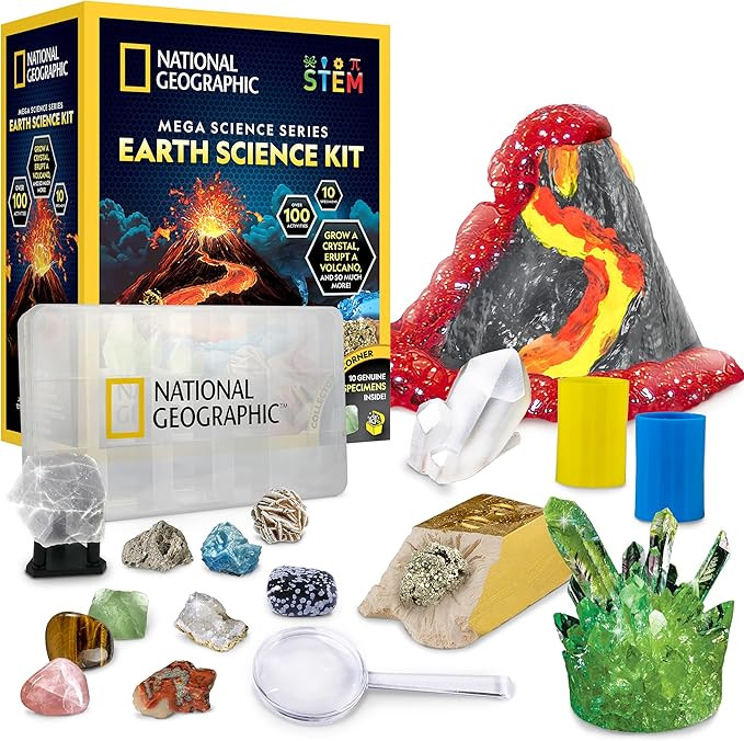 NATIONAL GEOGRAPHIC Earth Science Kit – 100+ Science Experiments & Activities for Kids, Crystal... | Amazon (US)
