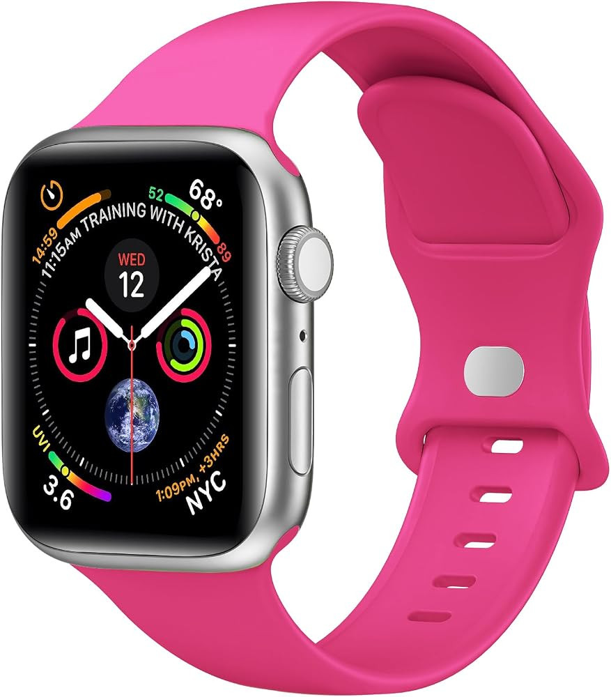 Sport Band Compatible with Apple Watch Bands 40mm 38mm 41mm 42mm 44mm 45mm 49mm for Women Men,Sof... | Amazon (US)
