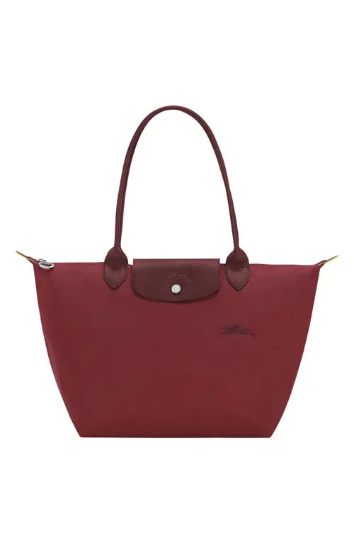 Longchamp Medium Le Pliage Green Recycled Canvas Shoulder Tote Bag in Pomegranate at Nordstrom | Nordstrom
