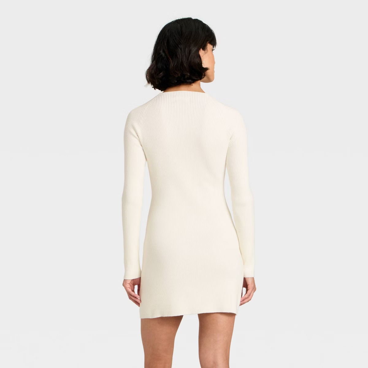 Women's Long Sleeve Mini A-Line Dress - Universal Thread™ Cream S | Target