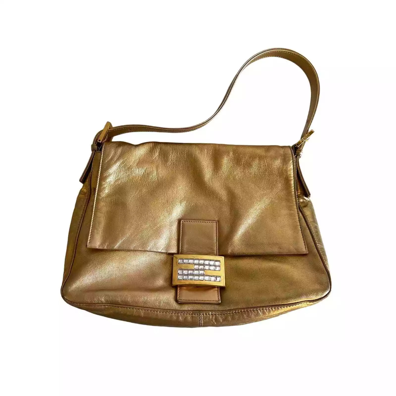 Vintage Fendi mamma gold baguette | eBay US