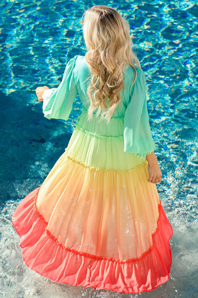 Just Own It Green Multi High-Low Dress | Red Dress 