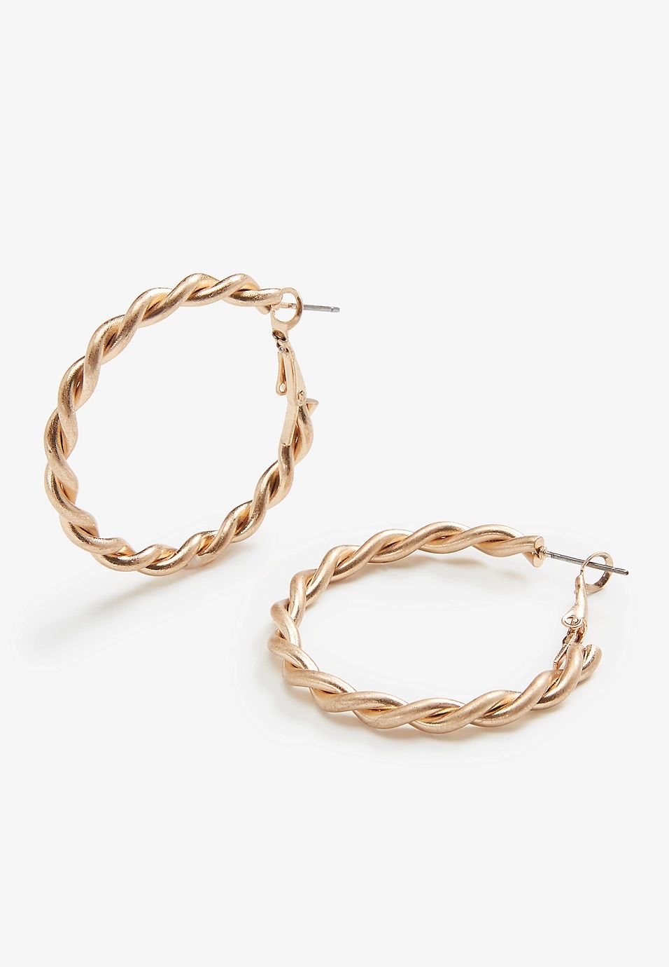 Gold Twisted Hoop Earrings | Maurices
