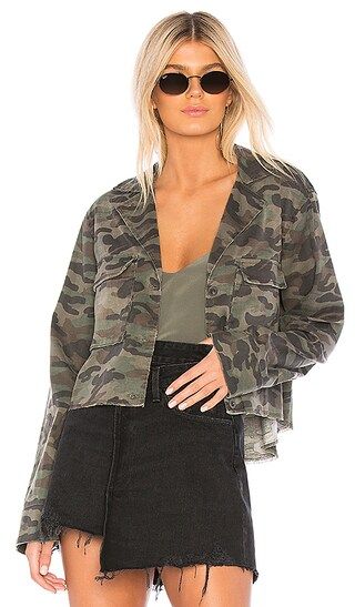 Bella Dahl Crop Military Jacket in Vintage Camouflage | Revolve Clothing (Global)