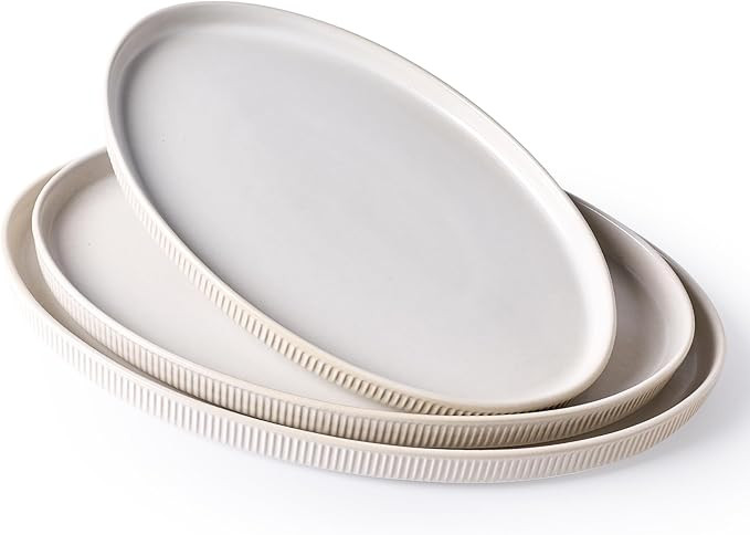 famiware Serving Platter, 16/14.6/12.9 Inch Serving Dishes for Entertaining, Party Serving Trays ... | Amazon (US)