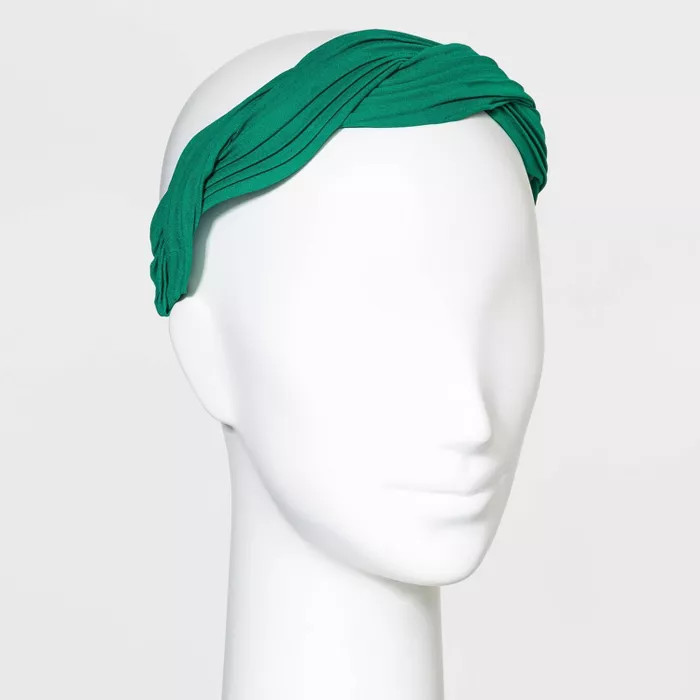 Flat Twist Faux Headband - A New Day™ Green | Target