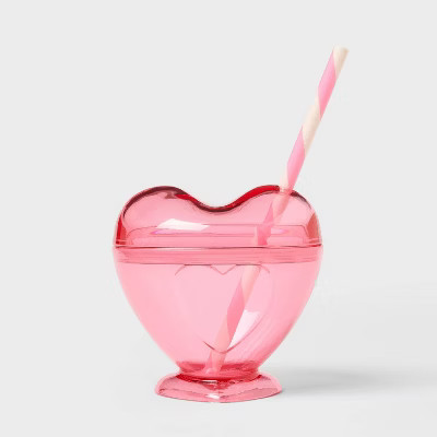 10 fl oz Figural Heart Tumbler with Straw - Pillowfort™ | Target