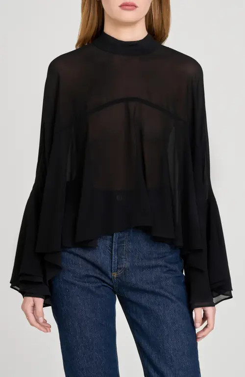 WAYF Reine Swing Top in Black at Nordstrom, Size Medium | Nordstrom