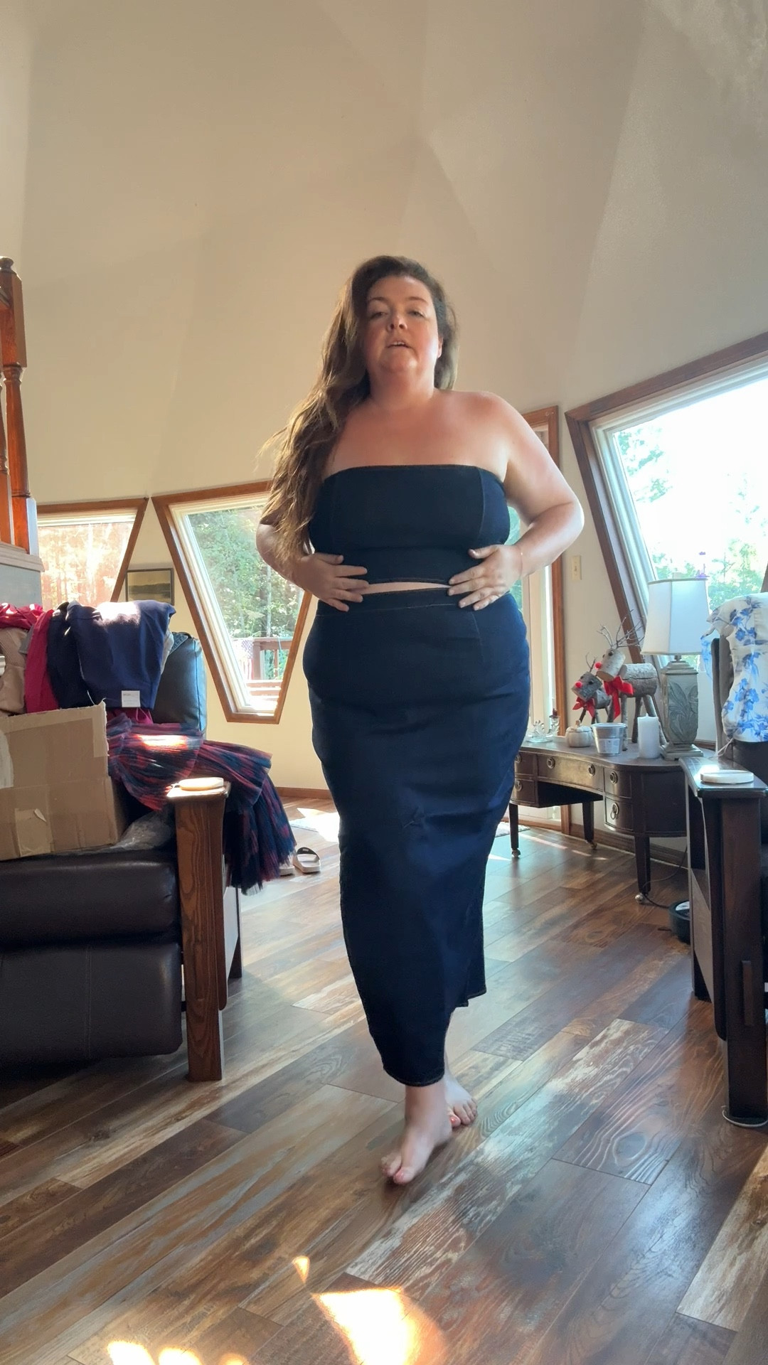 Jeans, plus size denim dress wearing a size 2 true to size, GIA IRL

#LTKPlusSize #LTKTall #LTKSeasonal