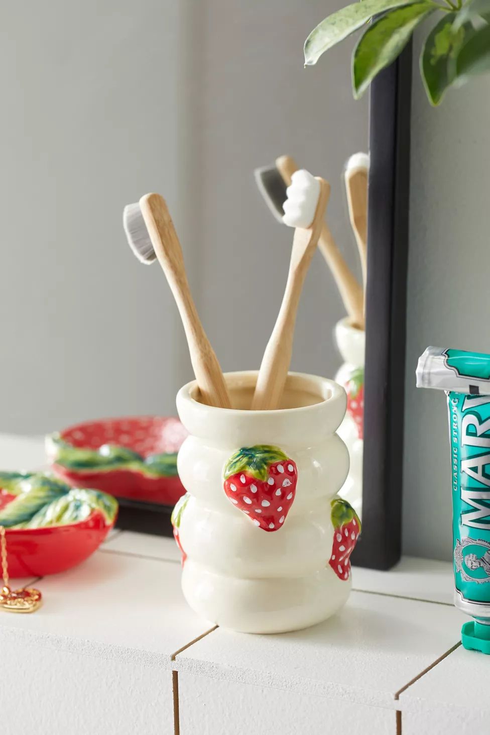 Strawberry Toothbrush Holder | Urban Outfitters (US and RoW)