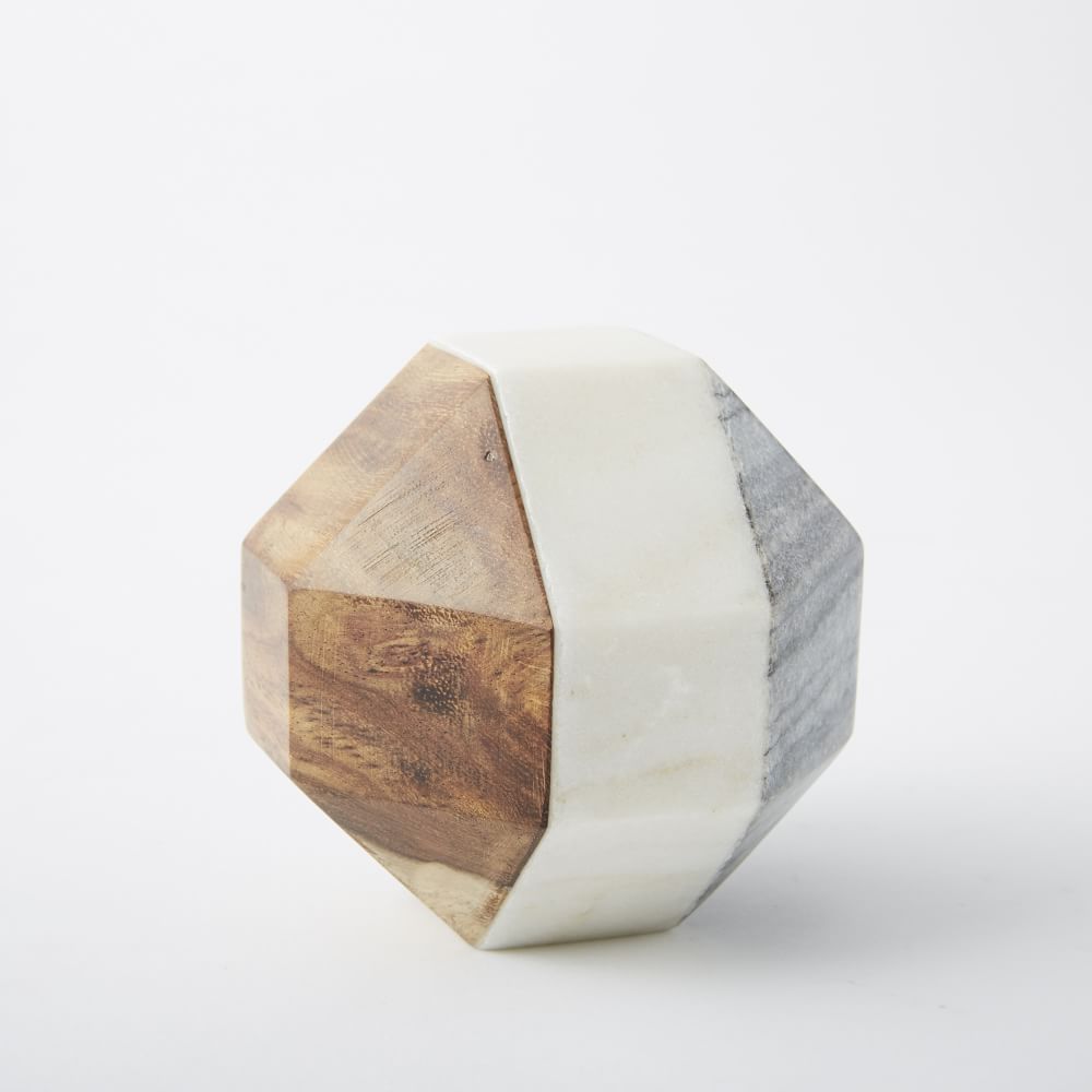 Marble &amp; Wood Geometric Objects | West Elm (US)