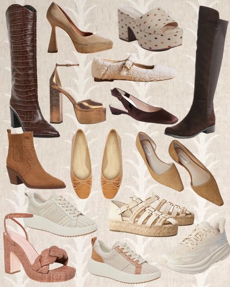 FALL shoes!!!! Love a good neutral for Fall outfits! 

Boots, western, sneakers, flats, ballet flats, mules, platform heels, fall boots, cowboy boots, velvet, metallic, suede, leather, tennis shoes 

#LTKshoecrush