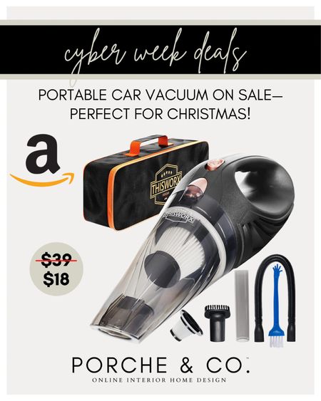 Portable car vacuum on sale from Amazon for cyber week and Black Friday. Perfect Christmas gift. 🌲 #amazon #vacuum

#LTKhome #LTKCyberWeek