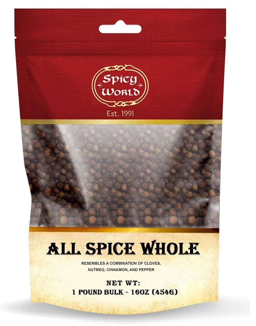 Whole Allspice Berries - 1 Pound Bag Bulk in Resealable Bag | by Spicy World (All Spice) | Amazon (US)