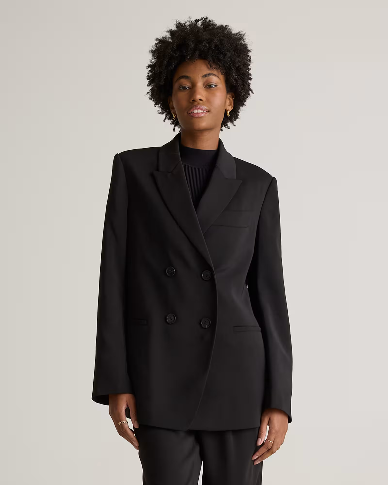 Stretch Crepe Double-Breasted Blazer | Quince
