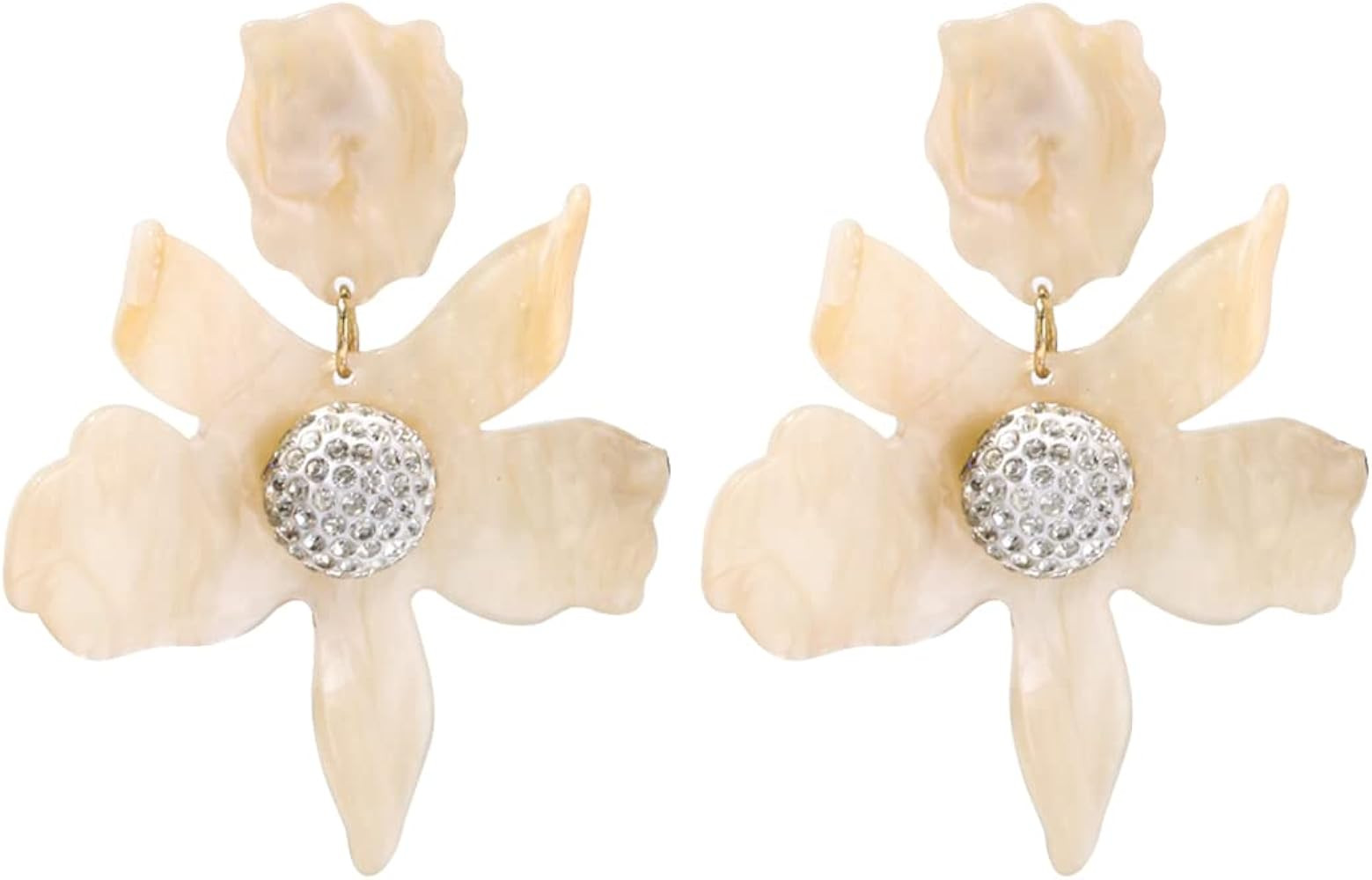 Boho Stud Earrings for Women - Chic Flower Statement Earrings with Gold Flower Bud, Great for Sis... | Amazon (US)