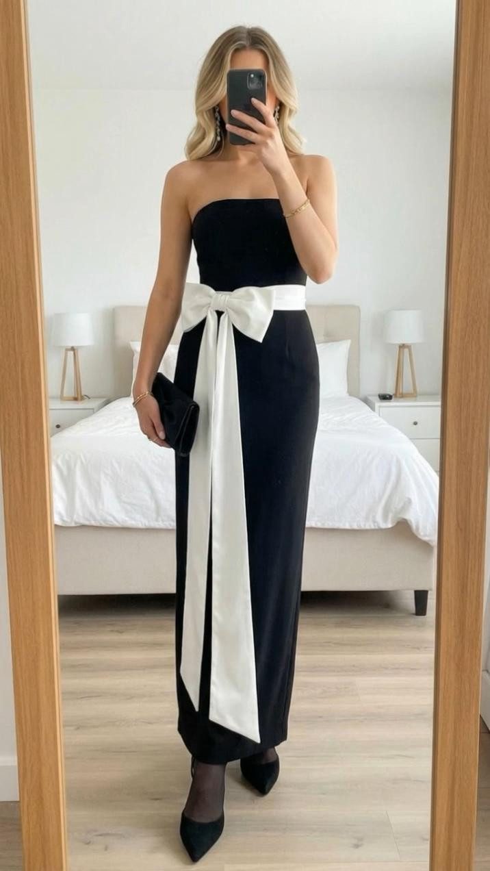 I gasped when I put this on.
This dress stopped me in my tracks 🤍🖤 Strapless black maxi dress with a dramatic white bow detail that runs all the way down—elegant, timeless, and giving luxury New Year’s Eve energy. Perfect for NYE parties, black-tie events, formal dinners, winter weddings, and holiday galas. If you want people asking “where is that from?”… save this one ✨🥂
I gasped when I put this on.

#LTKHoliday #LTKSeasonal #LTKOver40