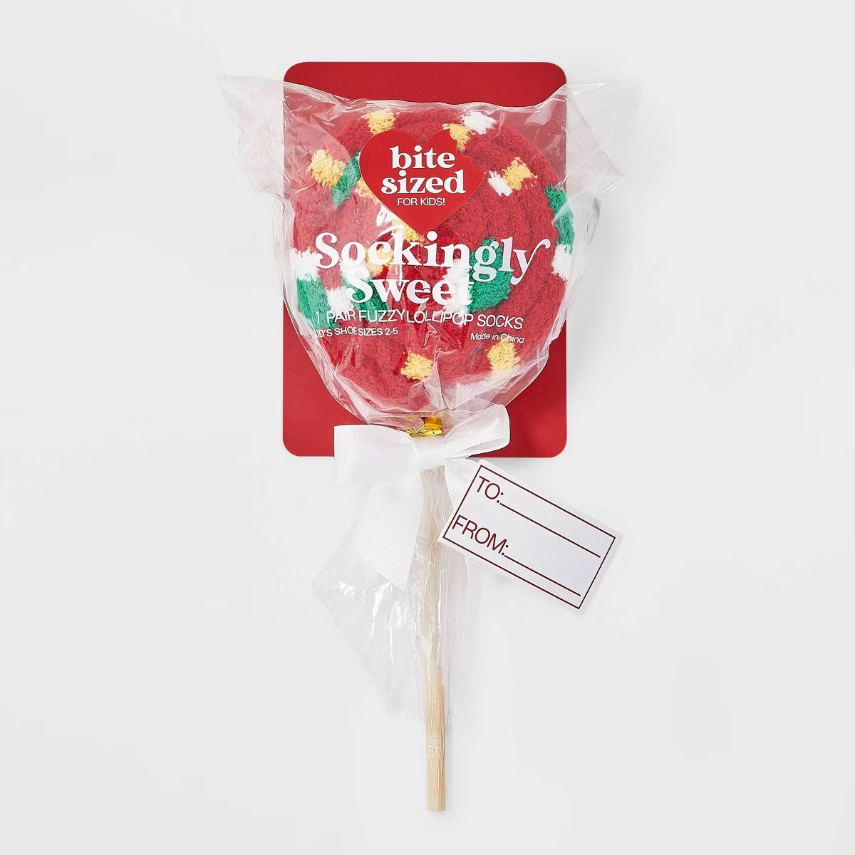 Kid's Lollipop Christmas Cozy Crew Socks - Red 2-5 | Target