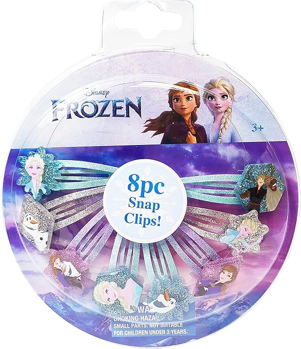 Disney Frozen Kids Hair Clips for Girls Snap Clips 8 Pack Multi Color Ages 3+ | Amazon (US)