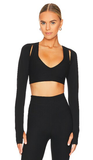 YEAR OF OURS Stretch Shrug in Black. - size S | Revolve Clothing (Global)