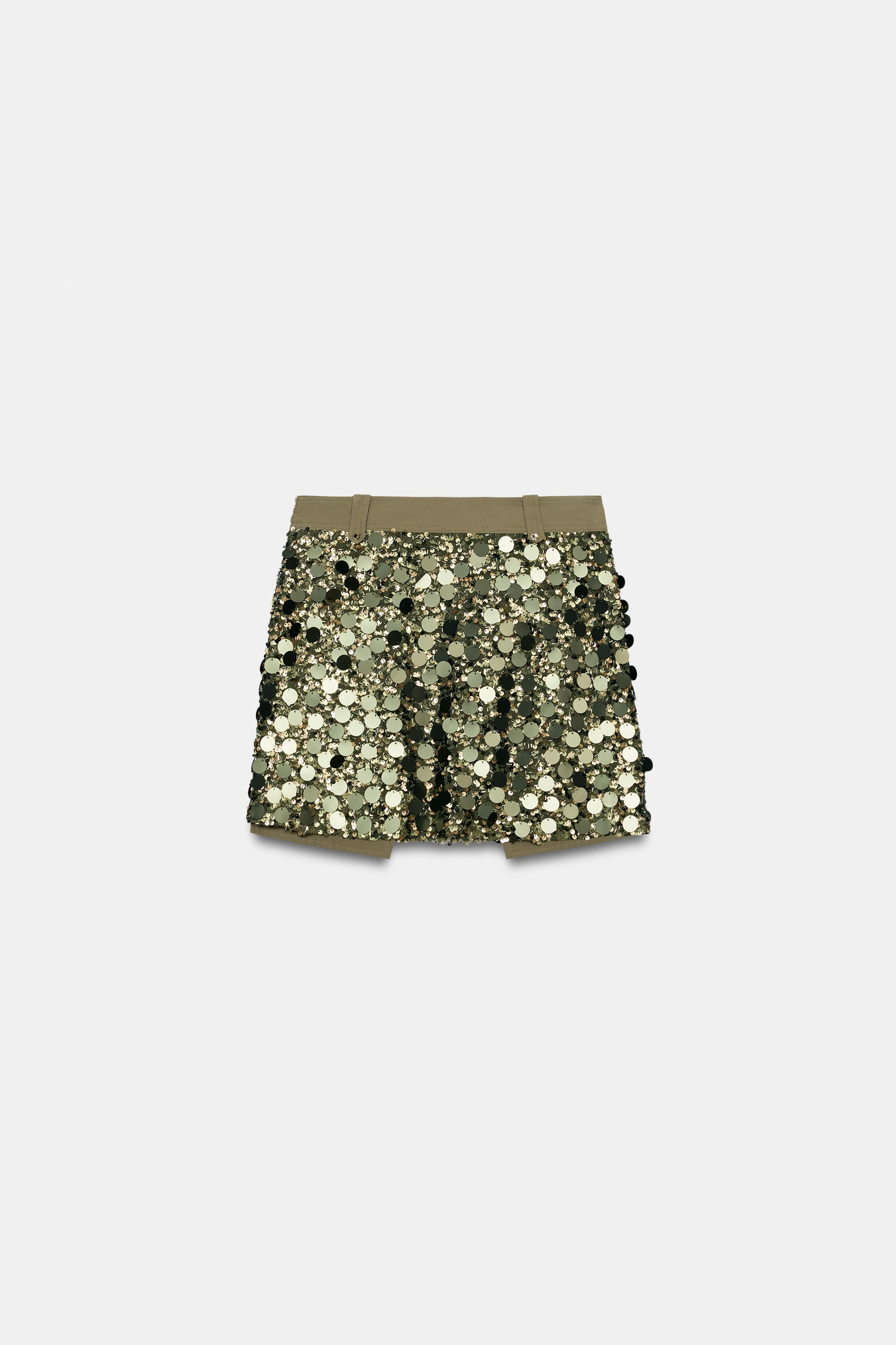 SEQUINNED MINI SKIRT | Zara UK