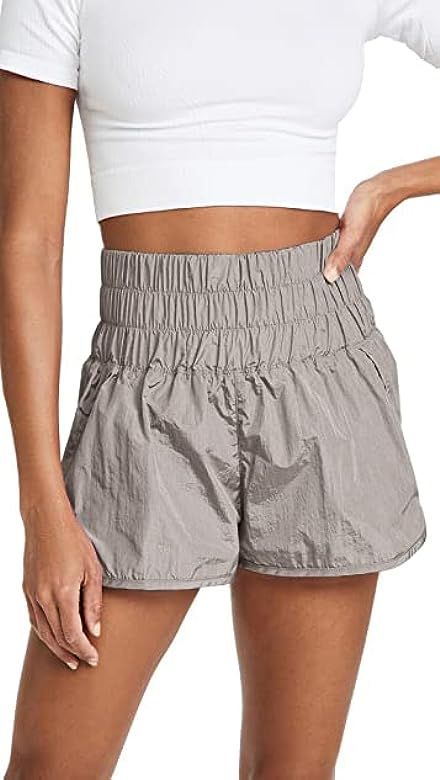 Womens High Waisted Elastic Running Shorts Summer Athletic Quick Dry Gym Biker Shorts Sport Pants... | Amazon (US)