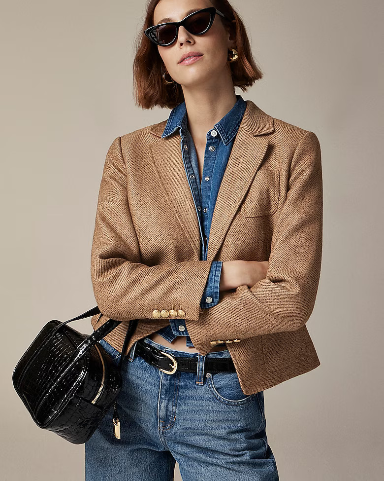 Shrunken-fit blazer in wool boucl&eacute; | J. Crew US