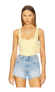 Good American Scuba Modern Tank Bodysuit in Ray001 from Revolve.com | Revolve Clothing (Global)