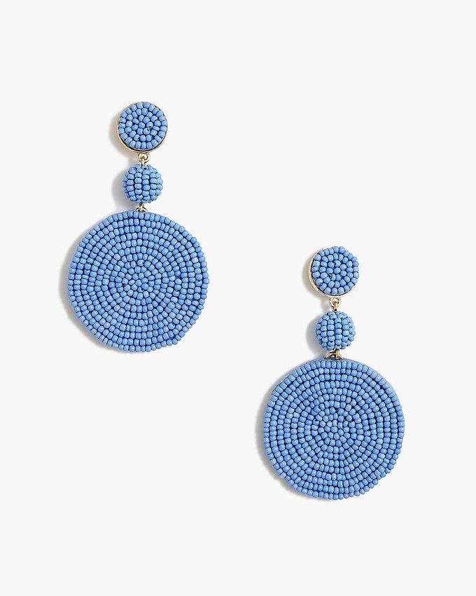 Large circle beaded statement earrings | J.Crew Factory