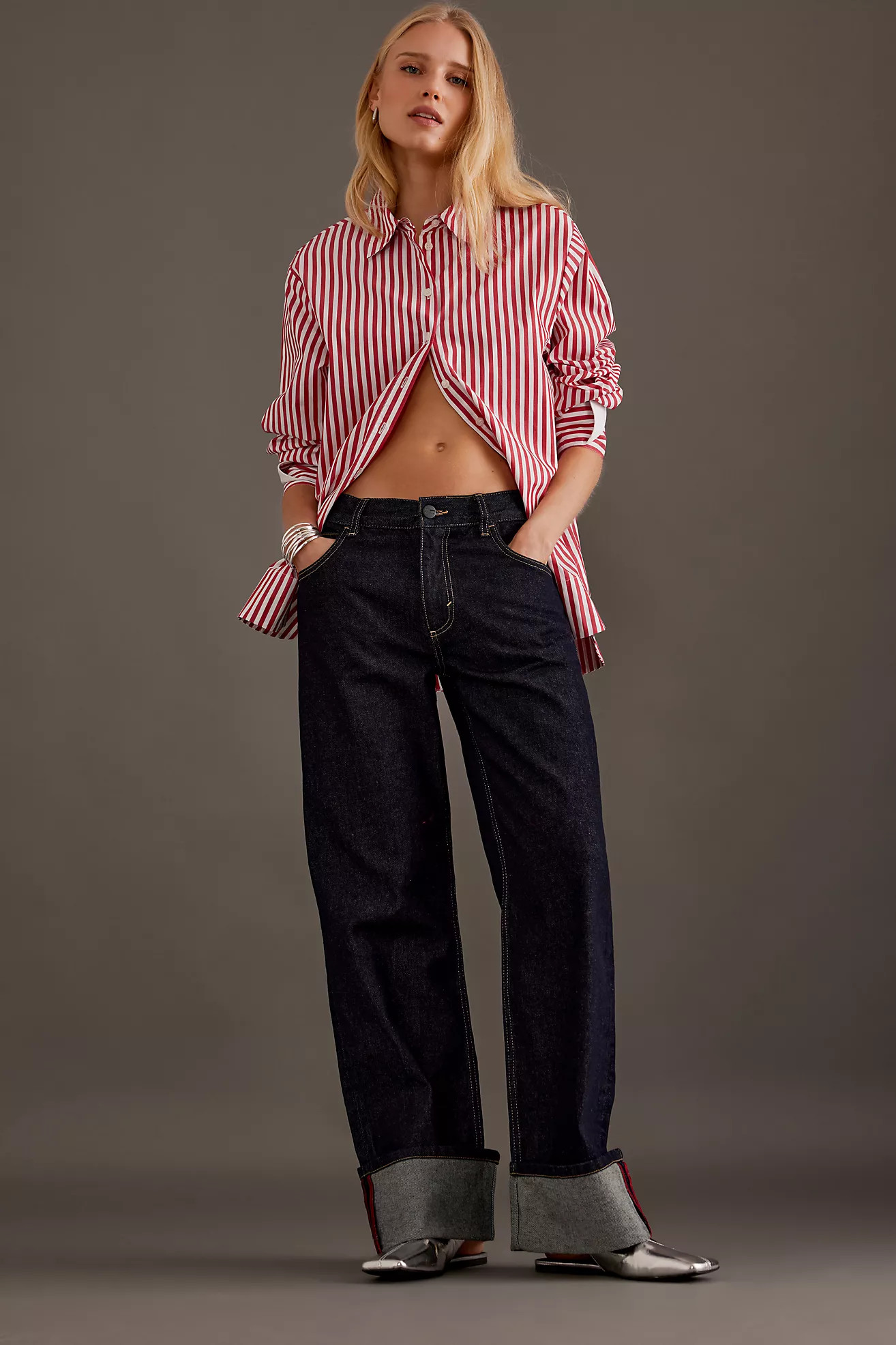 Damson Madder Sylvie Cuff Jeans | Anthropologie (UK)