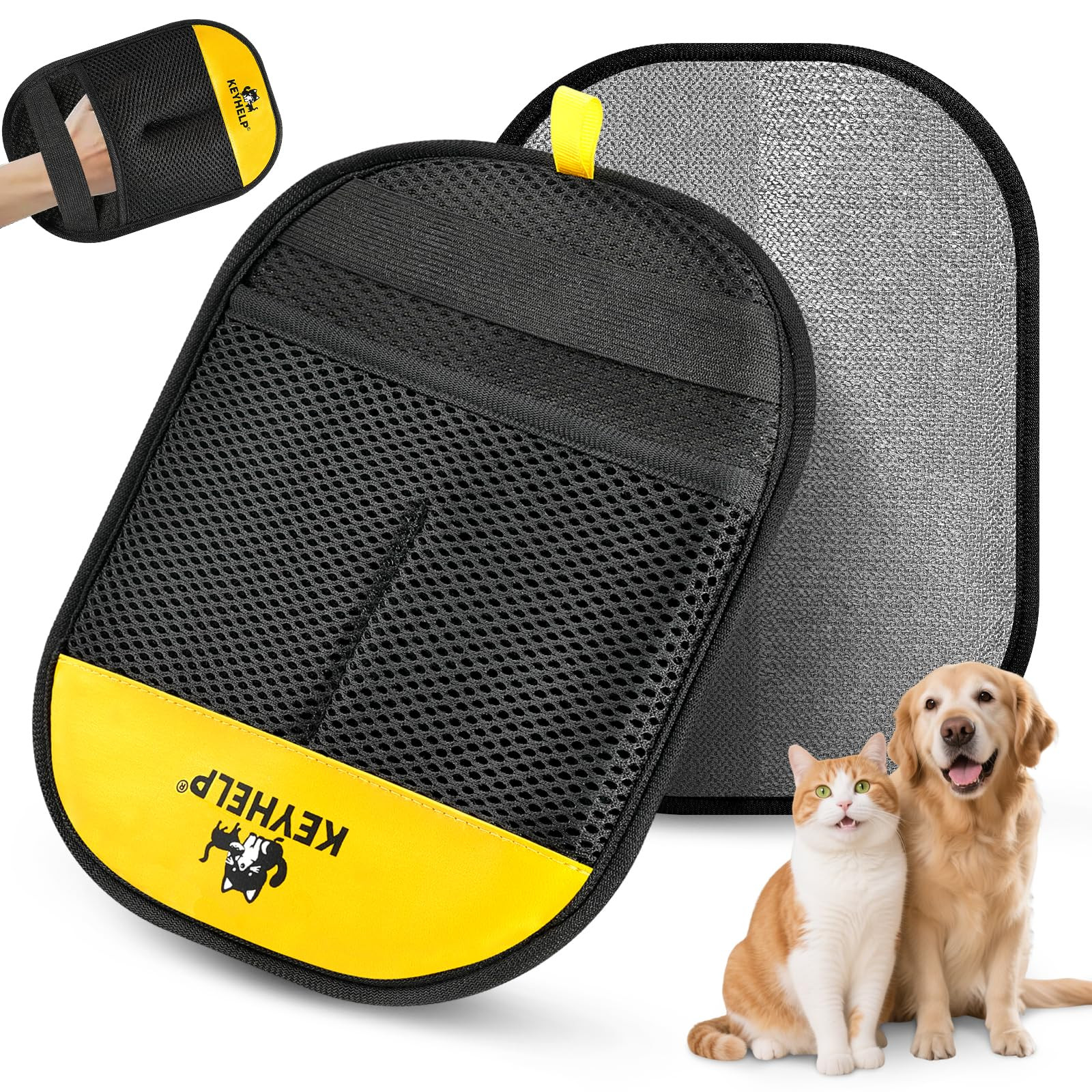 Pet Hair Removal Glove for Dogs & Cats, Newly Upgraded Reusable Electrostatic Pet Hair Gloves, Pe... | Amazon (US)