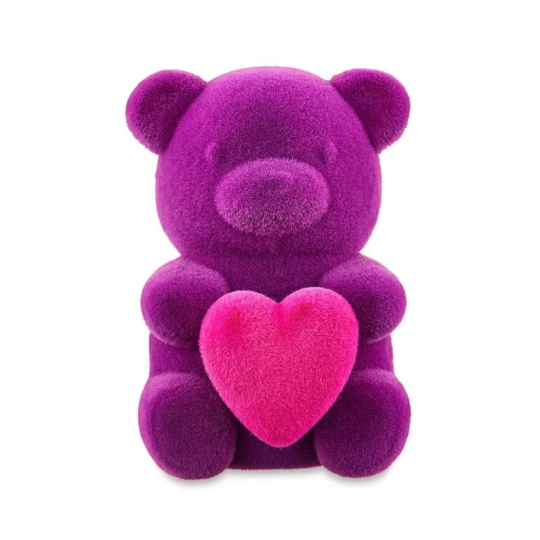 Valentine's Day 8 in Large Flocked Purple Bear Decor by Way To Celebrate - Walmart.com | Walmart (US)