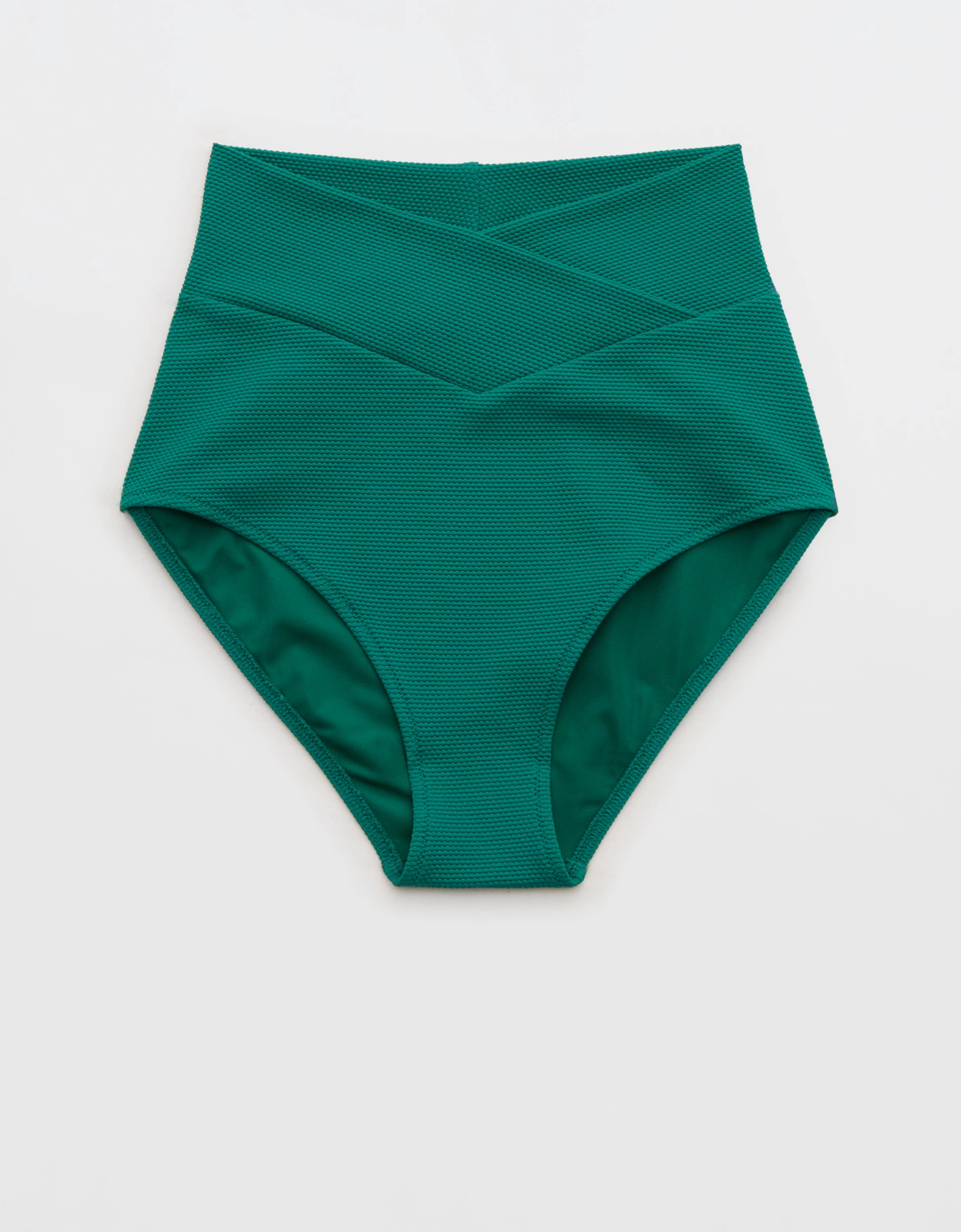 Aerie Pique High Waisted Full Coverage Bikini Bottom | Aerie