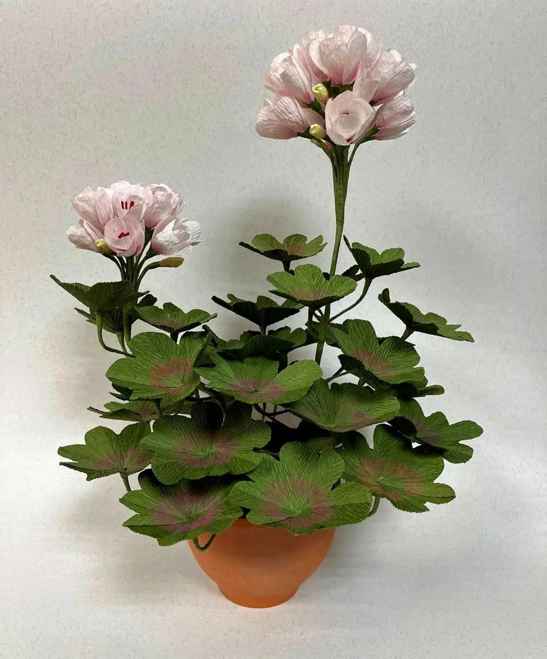 White Pink Paper Geranium, Paper Plant Sculpture, Gift for Gardener, Gift for Mum, Winter Garden,... | Etsy (Global)