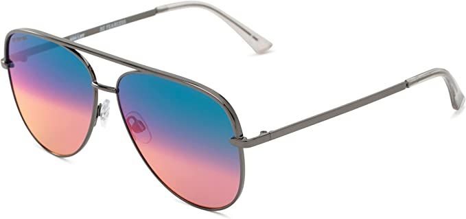 Foster Grant Sun Luv Be Fearless Aviator Sunglasses, Gunmetal, 63mm (10260194.COM) | Amazon (US)