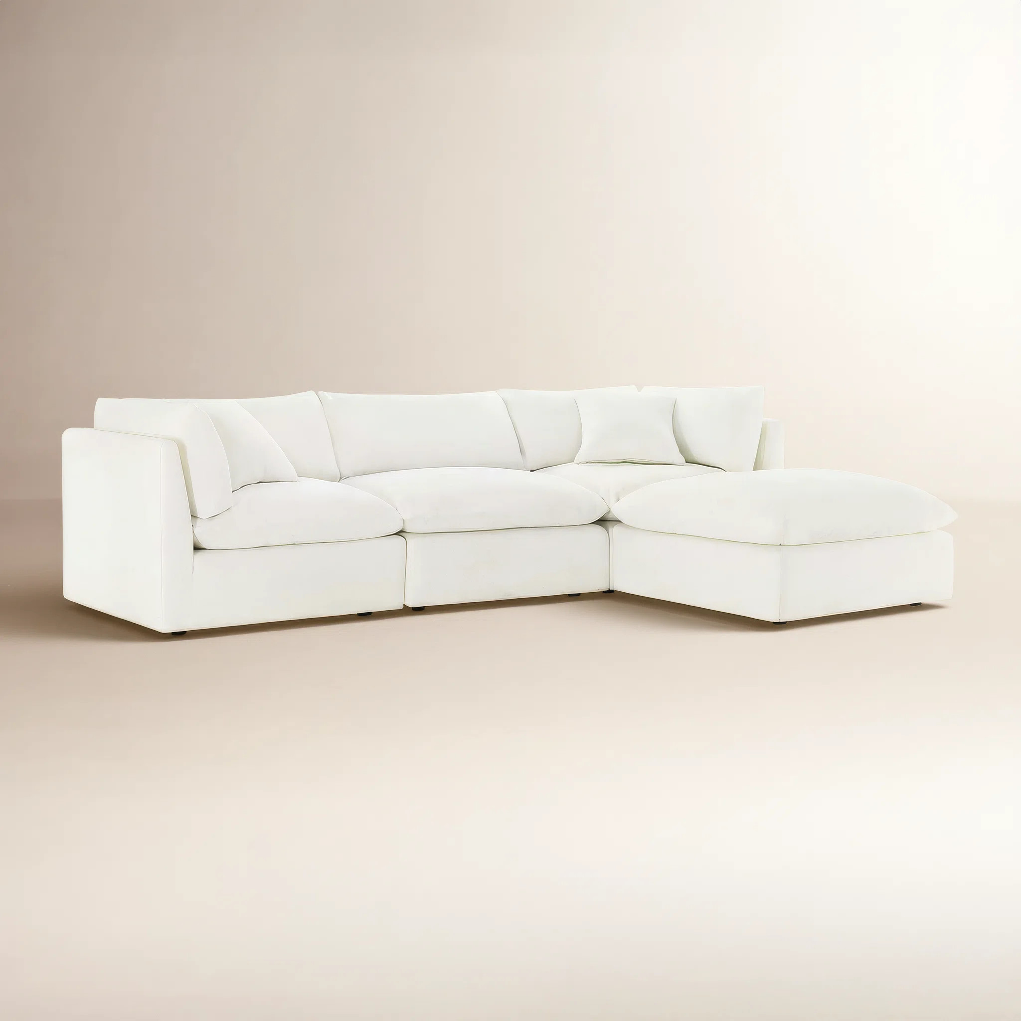 Annabella 4 - Piece Modular Upholstered Reversible Chaise Sectional | Wayfair North America