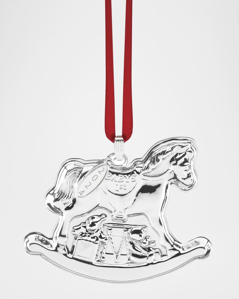 2024 Baby's 1st Christmas Rocking Horse Ornament | Neiman Marcus